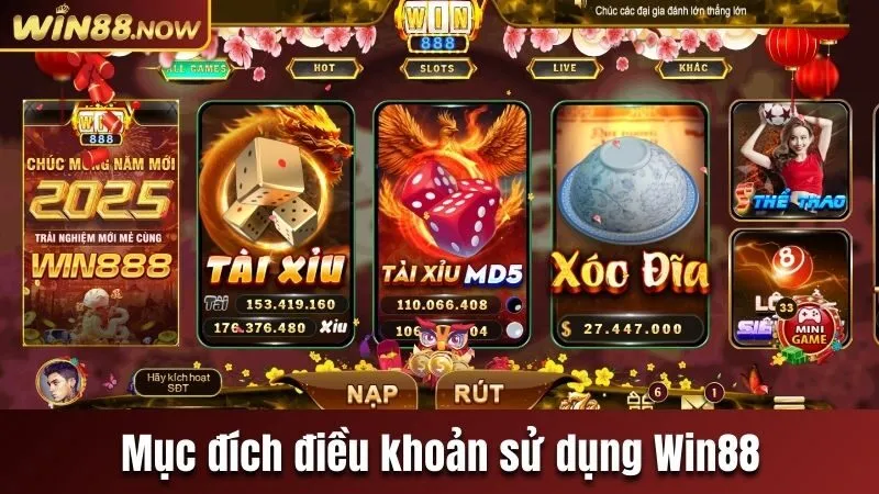 Mục đích điều khoản sử dụng Win88